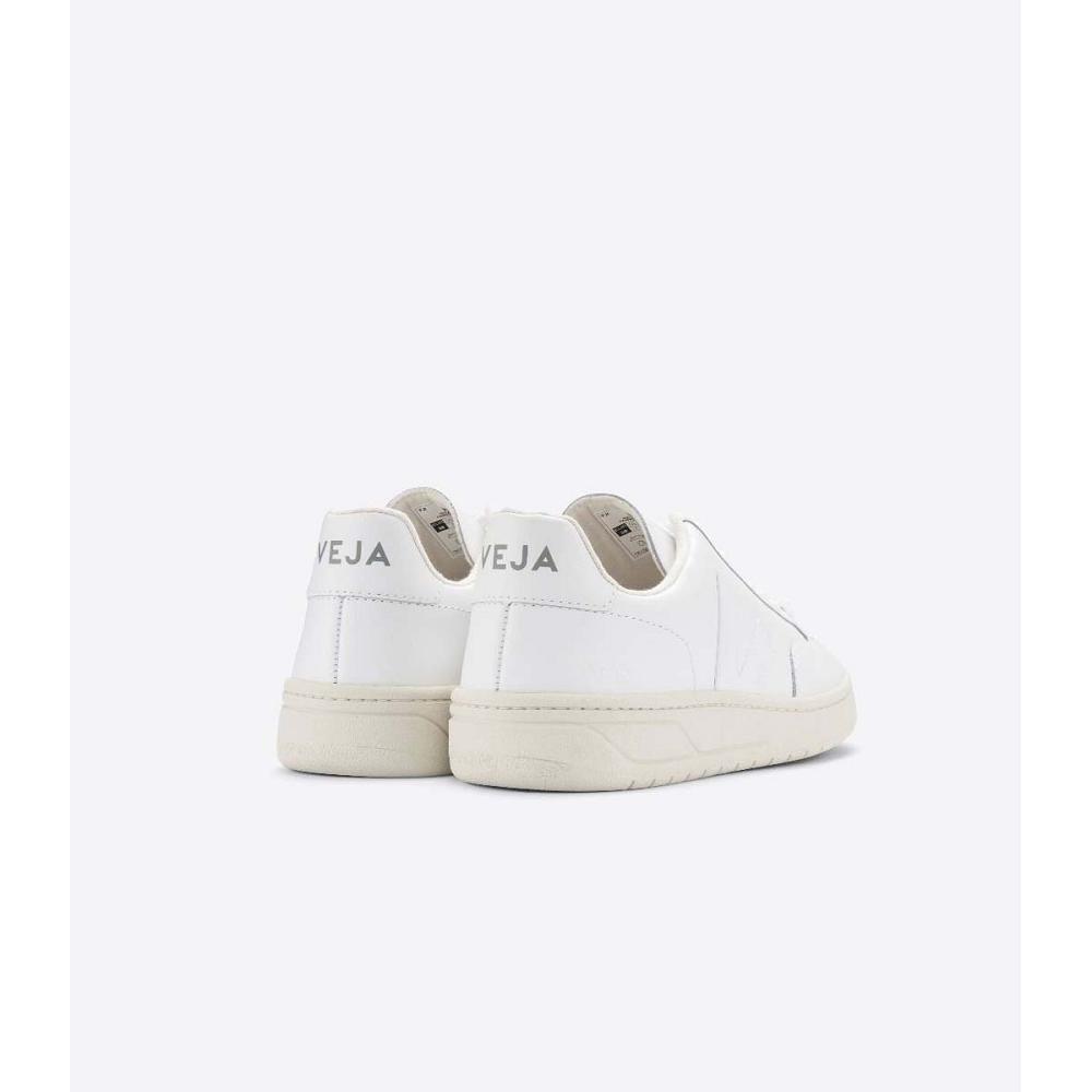 Women's Veja V-12 LEATHER Sneakers White | SG 674GSO